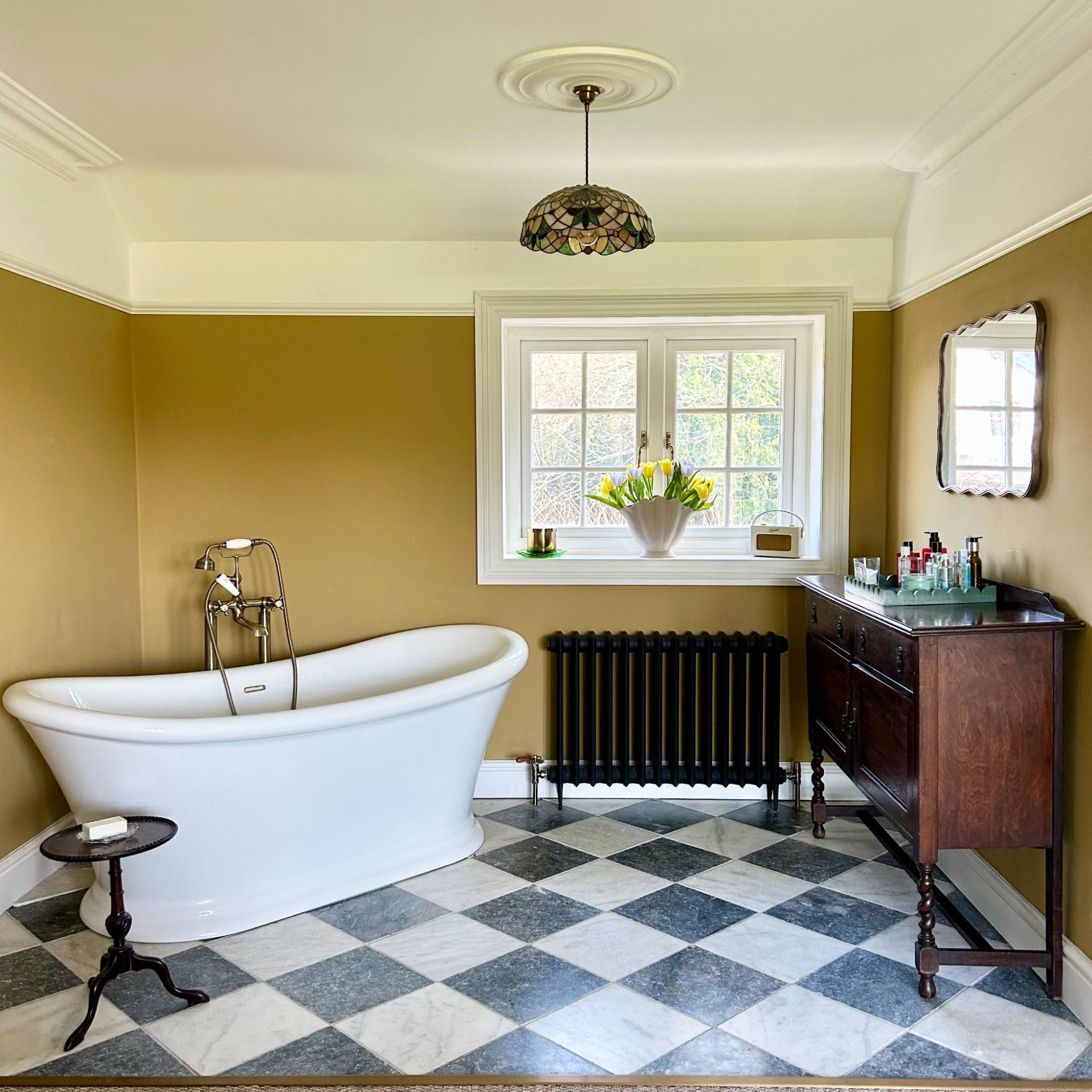 Beautiful bedroom ensuite by @petite_cottage_reno