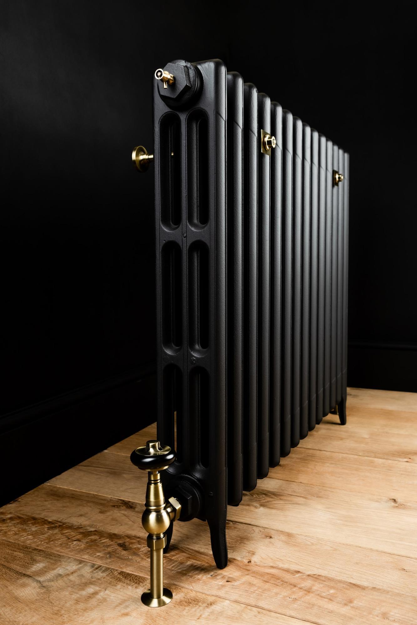 Traditional 3 Column Radiator in Matt Black